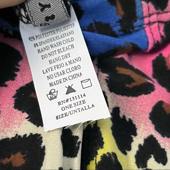 NWT Always Leopard Print Rainbow Leggings One Size - Picture 5 of 5